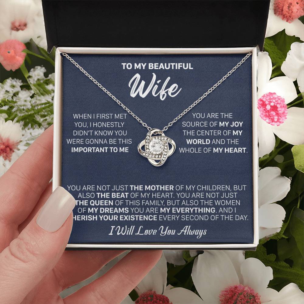 Gift For Wife My Joy The Mother Love Knot Necklace Love Knot Necklace