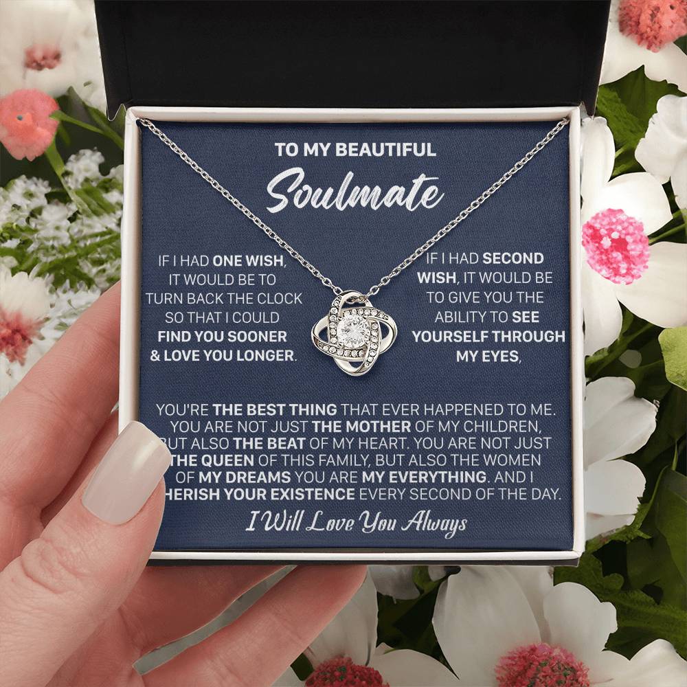 Gift For Your Soulmate - 2 Wish The Mother Love Knot Necklace Love Knot Necklace