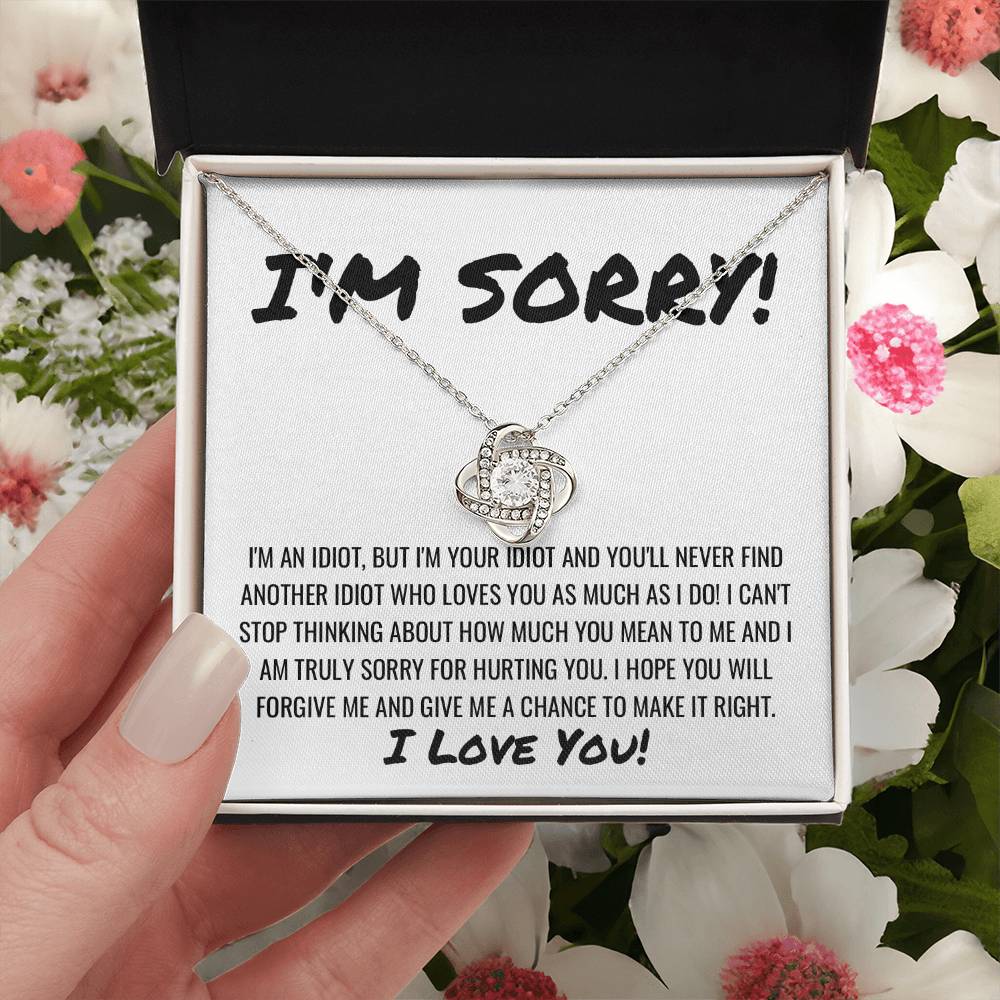 Sorry Apology Necklace 1 Love Knot Necklace