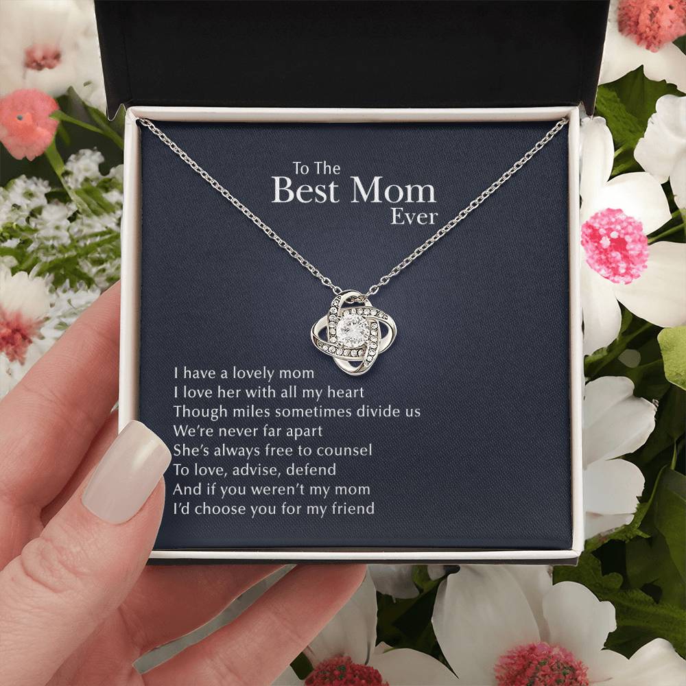 A Lovely Mom Love Knot Necklace