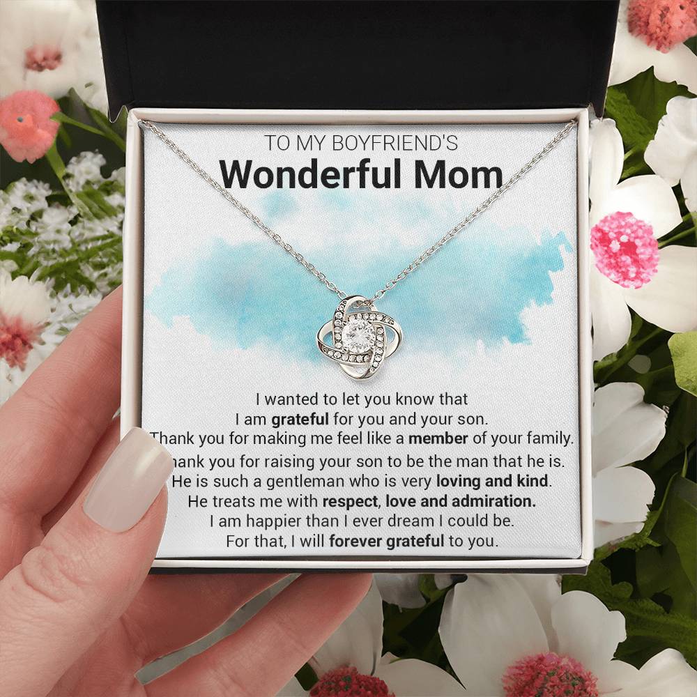 Gift For Boyfriend's Mom Member For That Love Knot Necklace Love Knot Necklace