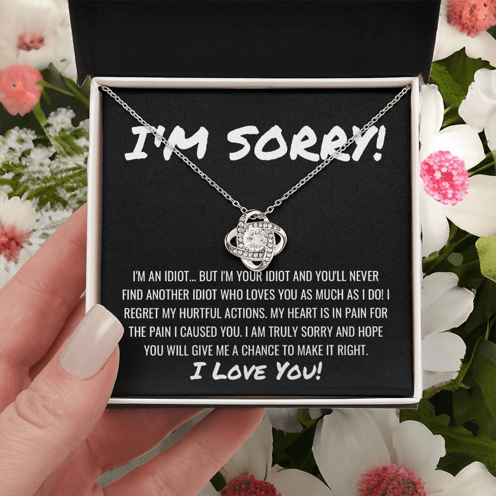 Sorry Apology Necklace 10 Love Knot Necklace