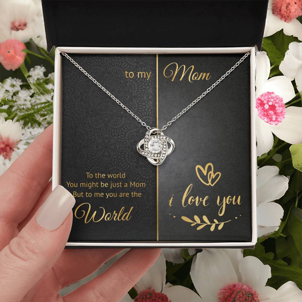 To My Mom - World - Loveknot Necklace Love Knot Necklace
