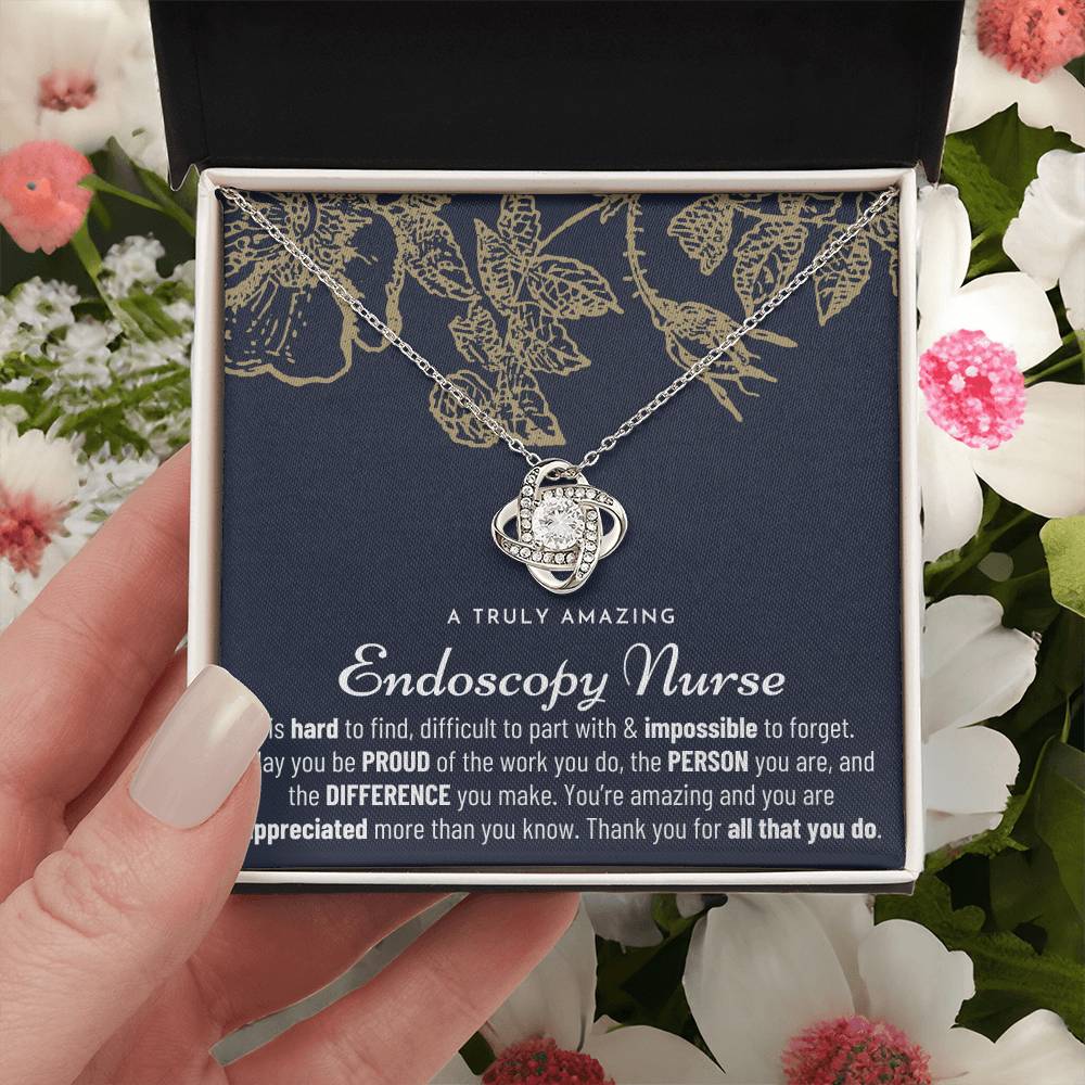 Gift For Endoscopy Nurse Endoscopy Nurse Gift Endoscopy Nurse Appreciation Gift Love Knot Necklace