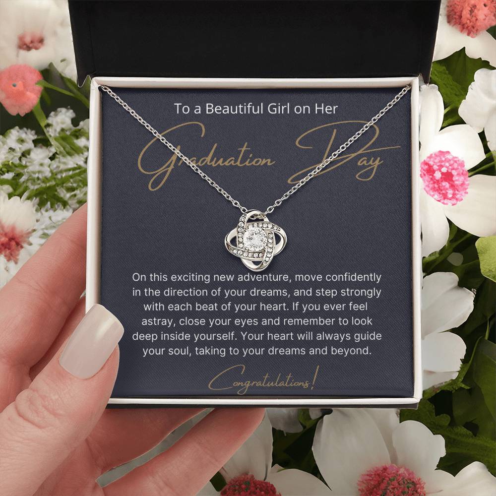 Gift For Girls On Graduation  Love Knot Necklace