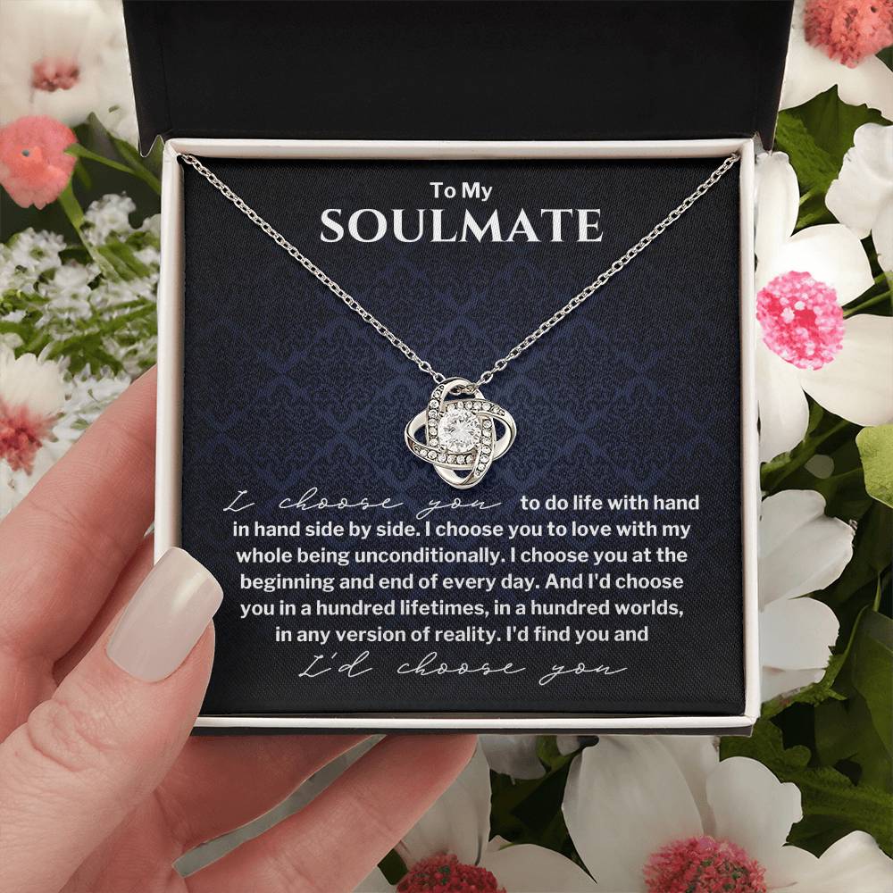 Soulmate - I Choose  Love Knot Necklace