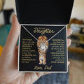 Beautiful Gift For Daughter From Dad This Old Lion Necklace Love Knot Necklace