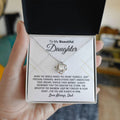Gift For Daughter - The Greater The Storm Love Dad Necklace Love Knot Necklace