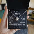 Gift For Mom From Son - Without You There Is No Me Gold Knot Necklace Love Knot Necklace