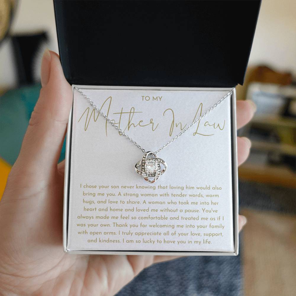 Mother In Law Wedding Gift - Love Knot Necklace Love Knot Necklace