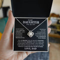 Unique Gift For Daughter From Dad Never Forget That I Love You Necklace Love Knot Necklace