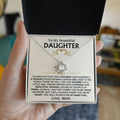 To My Beautiful Daughter - Mom - Love Knot Necklace
