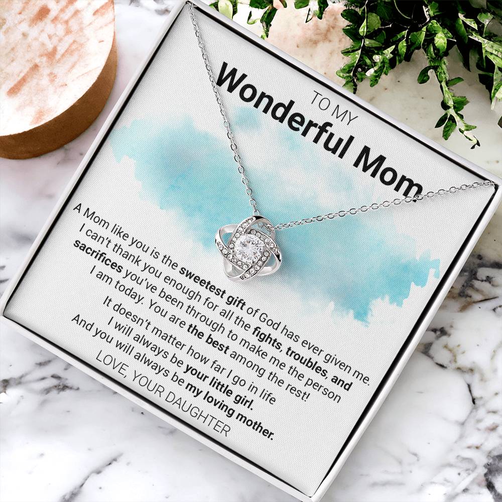 Gift For Mom - Thank You - Love Knot Love Knot Necklace