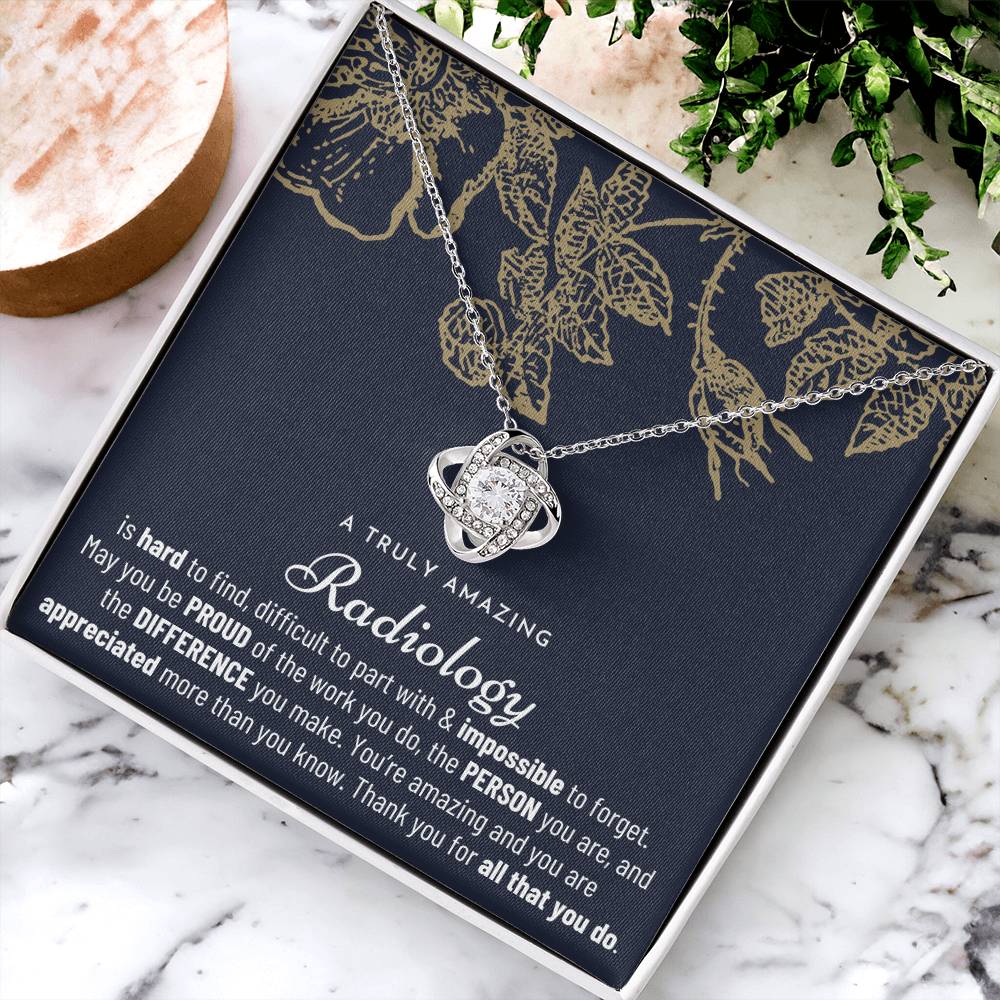Gift For Radiology Radiology Gift Radiology Appreciation Gift Love Knot Necklace