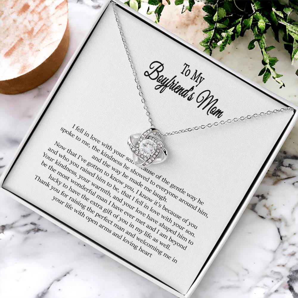 To My Boyfriend's Mom Boyfriend's Mom Gift To My Boyfriends Mom Gift Mother's Day Gift Birthday Gift Thank You Or Jus Love Knot Necklace