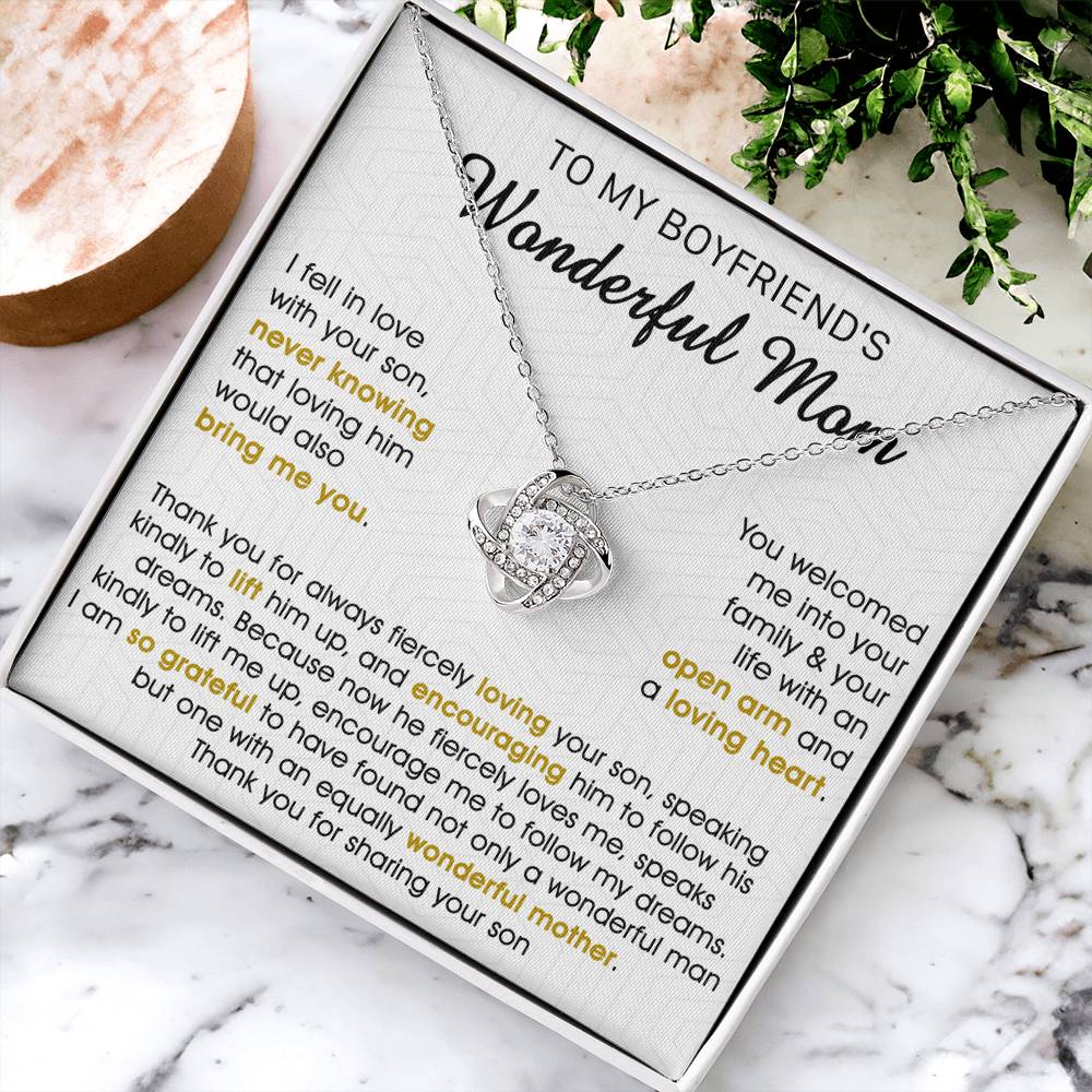 Gift For Boyfriend's Mom Bring Welcomed Fiercely Love Knot Necklace Love Knot Necklace