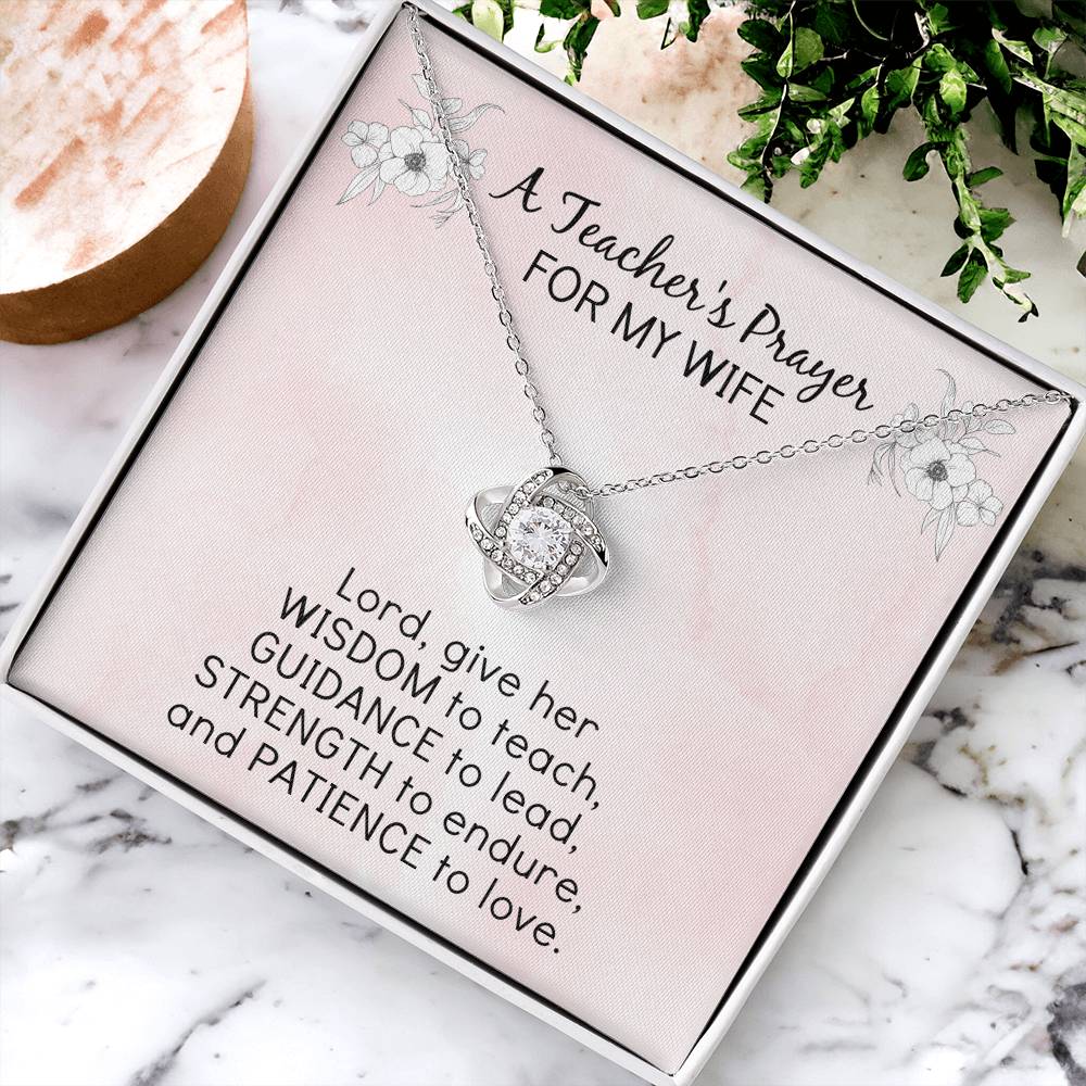 Mothers Day Gift For Wife Teacher Gifts Push Gift Ideas Wife Gift From Husband Wife Birthday Gift Ideas Wife Mother'S Day Necklaces Love Knot Necklace