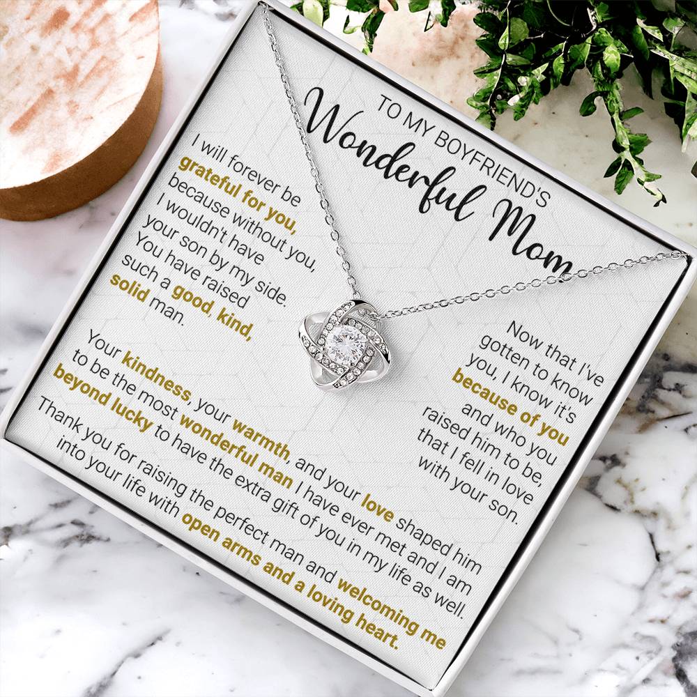 Gift For Boyfriend's Mom - Forever - Love Knot Love Knot Necklace