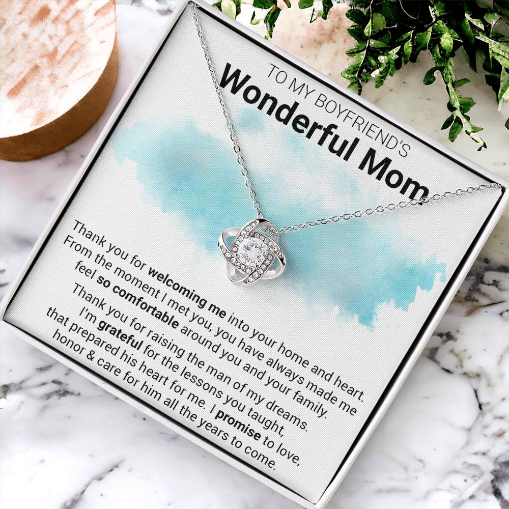 Gift For Boyfriend's Mom Comfortable Prepared Love Knot Necklace Love Knot Necklace