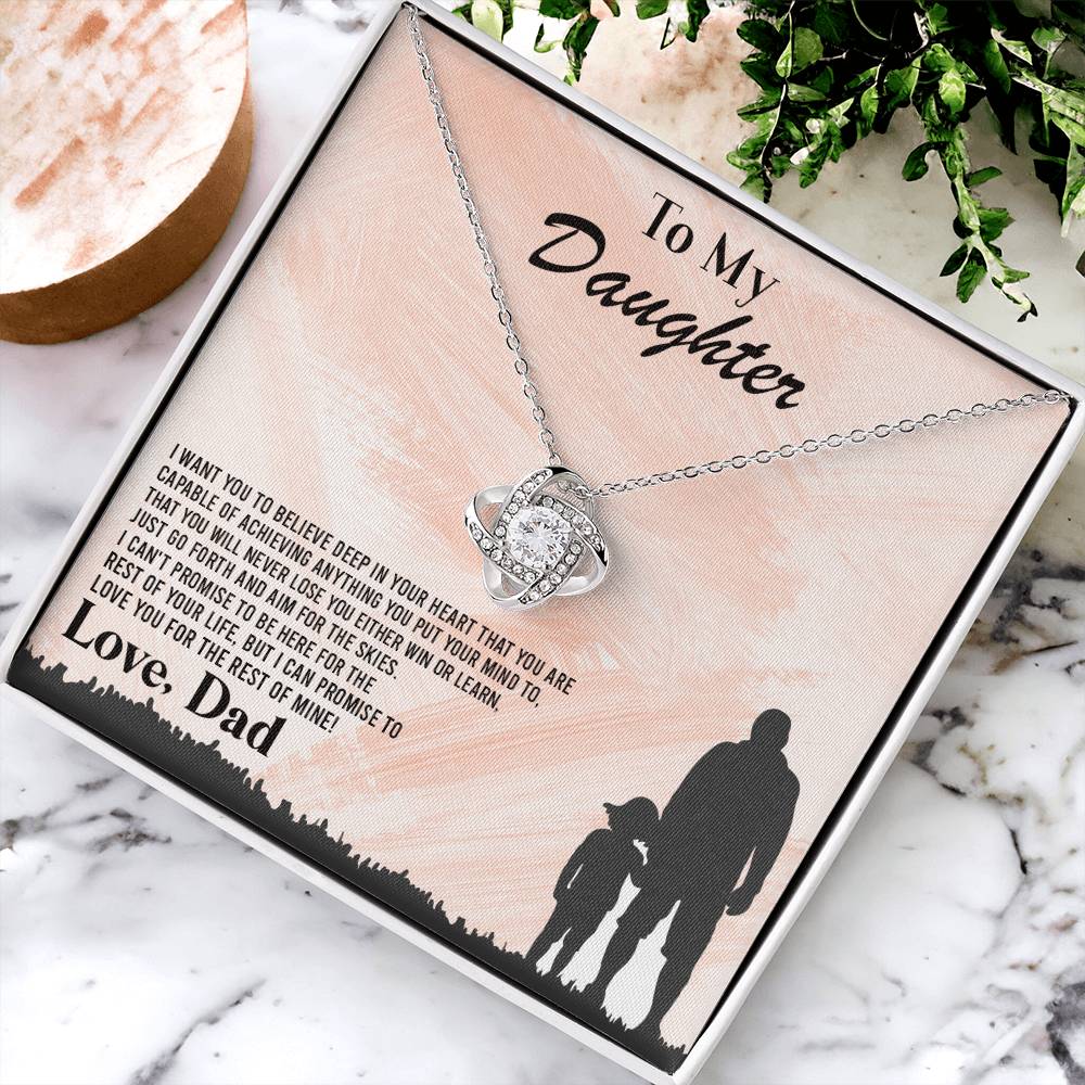 I Want You To Believe Deep In Your Heart ❤️ Love Knot Necklace