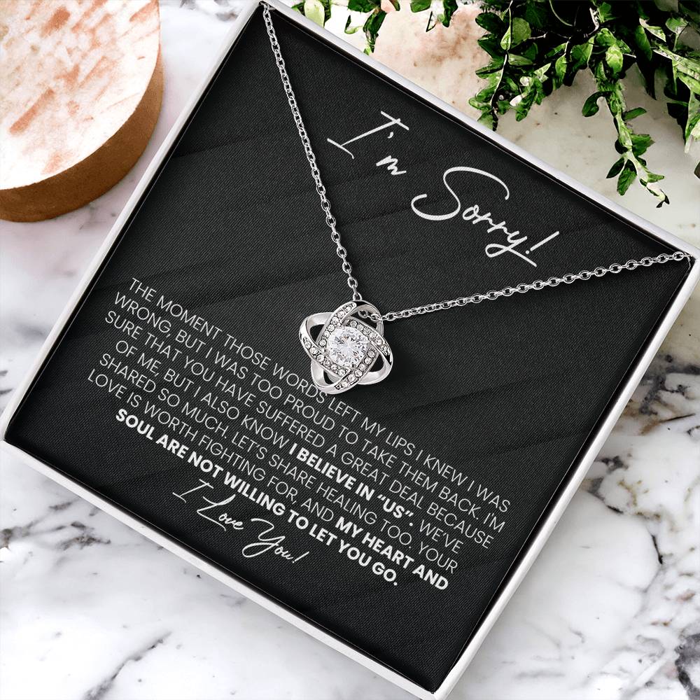 I'm Sorry Love Knot Necklace