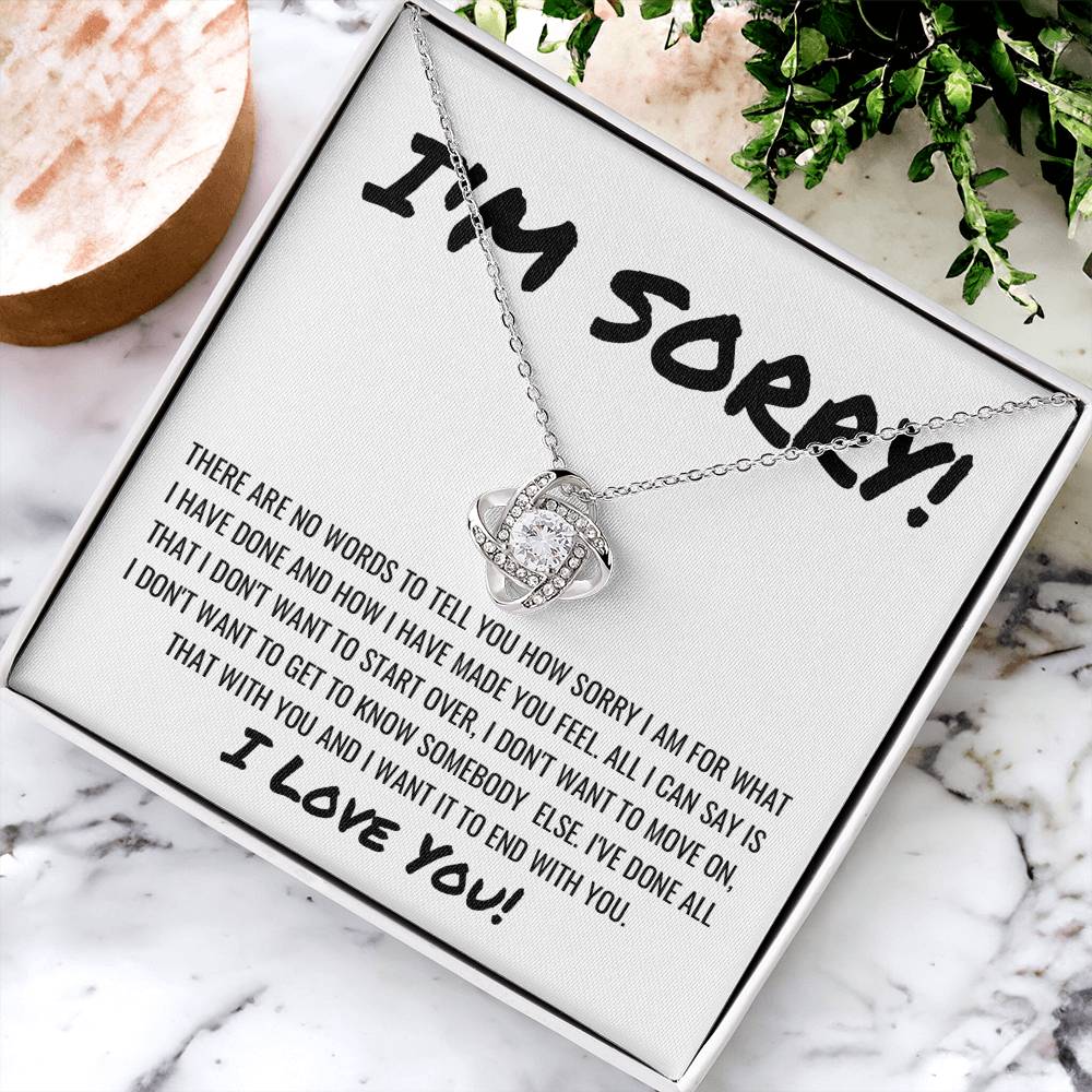 Heartfelt Apology Necklace Love Knot Necklace