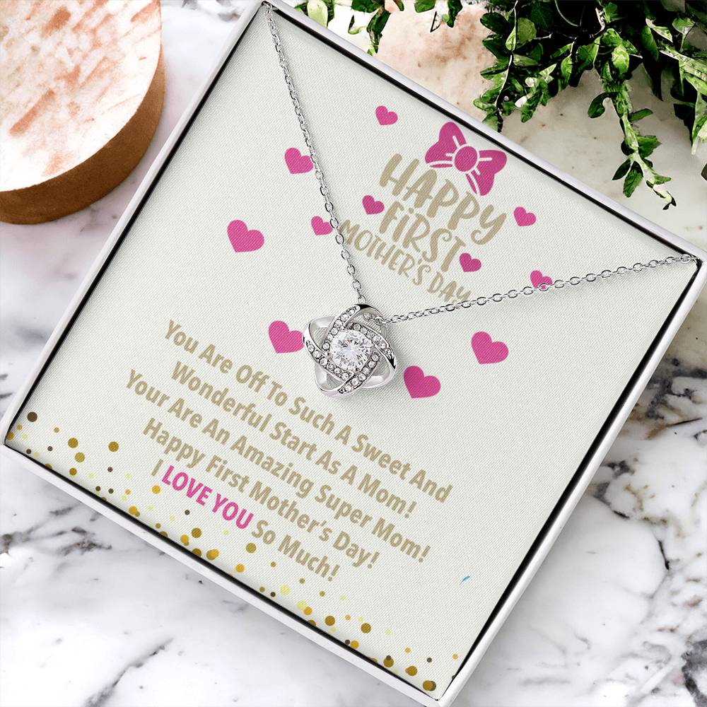 Happy First Mothers Day Love Knot Love Knot Necklace