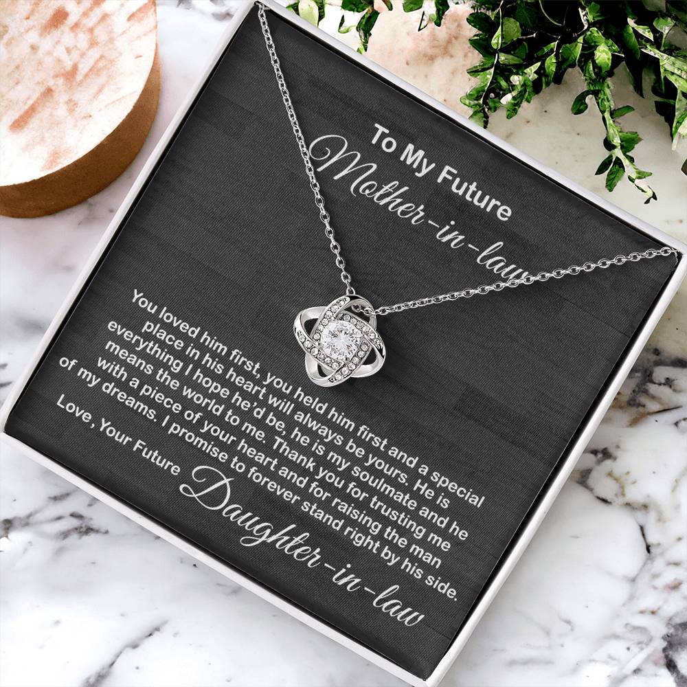 Love Knot Necklace For Mother In Law- Mother's Day Gift For Mother-In-Law Gift For Mother In Law From Daughter In Law 1 Love Knot Necklace