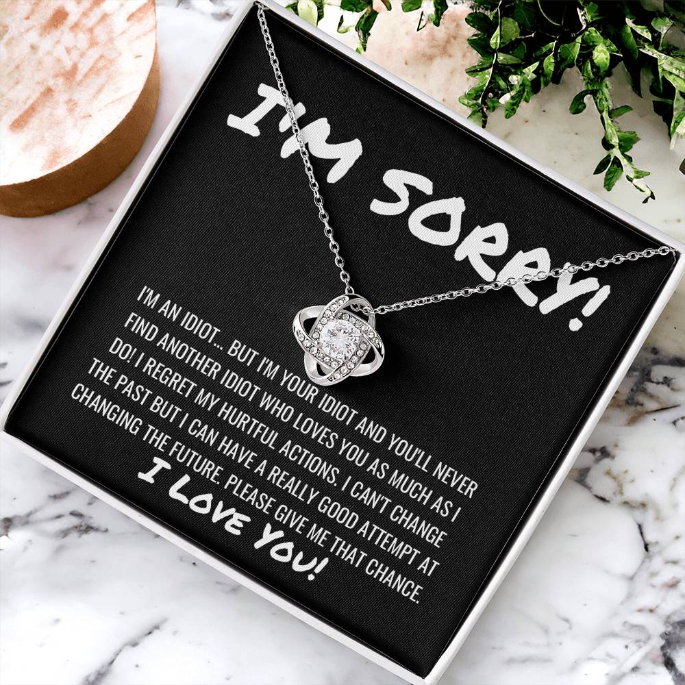 Sorry Apology Necklace 11 Love Knot Necklace