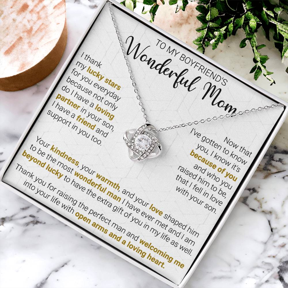 Gift For Boyfriend's Mom - Lucky Stars - Love Knot Love Knot Necklace