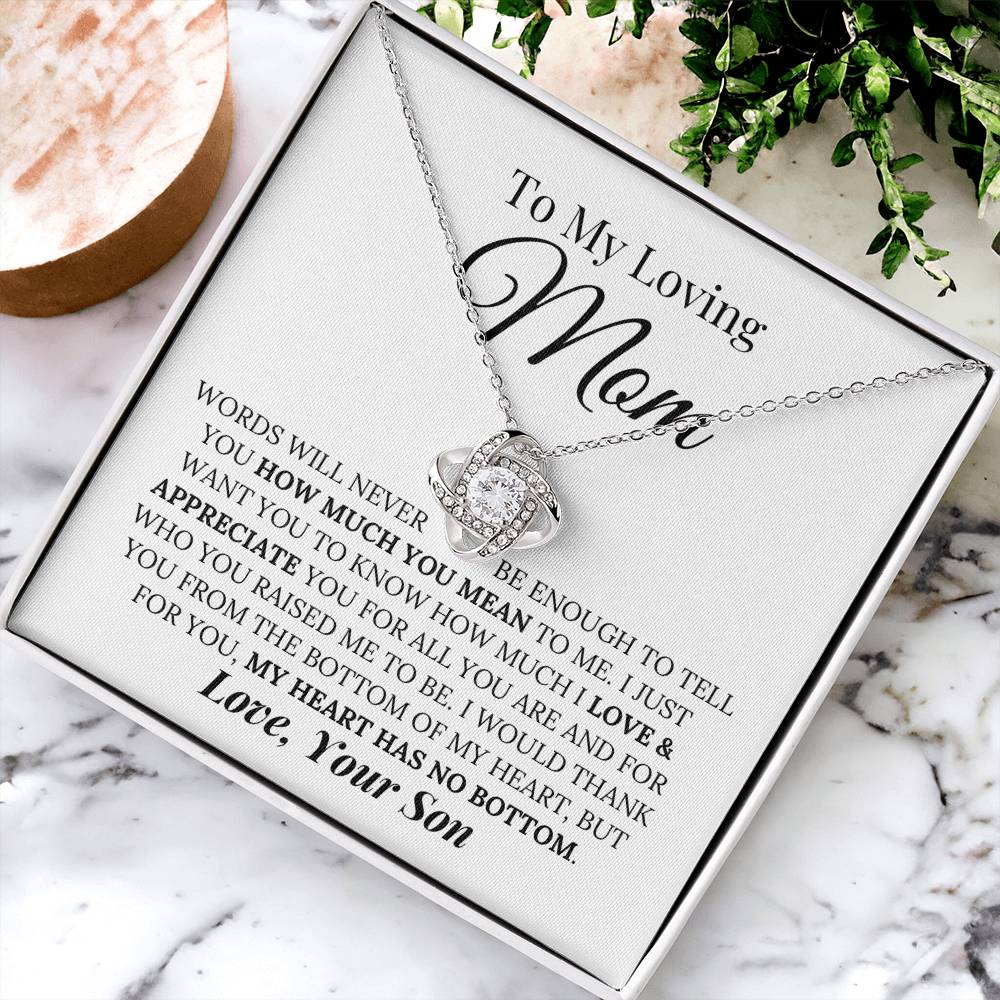 Heartfelt Mother's Day Gift For Mom Love Knot Necklace 4
