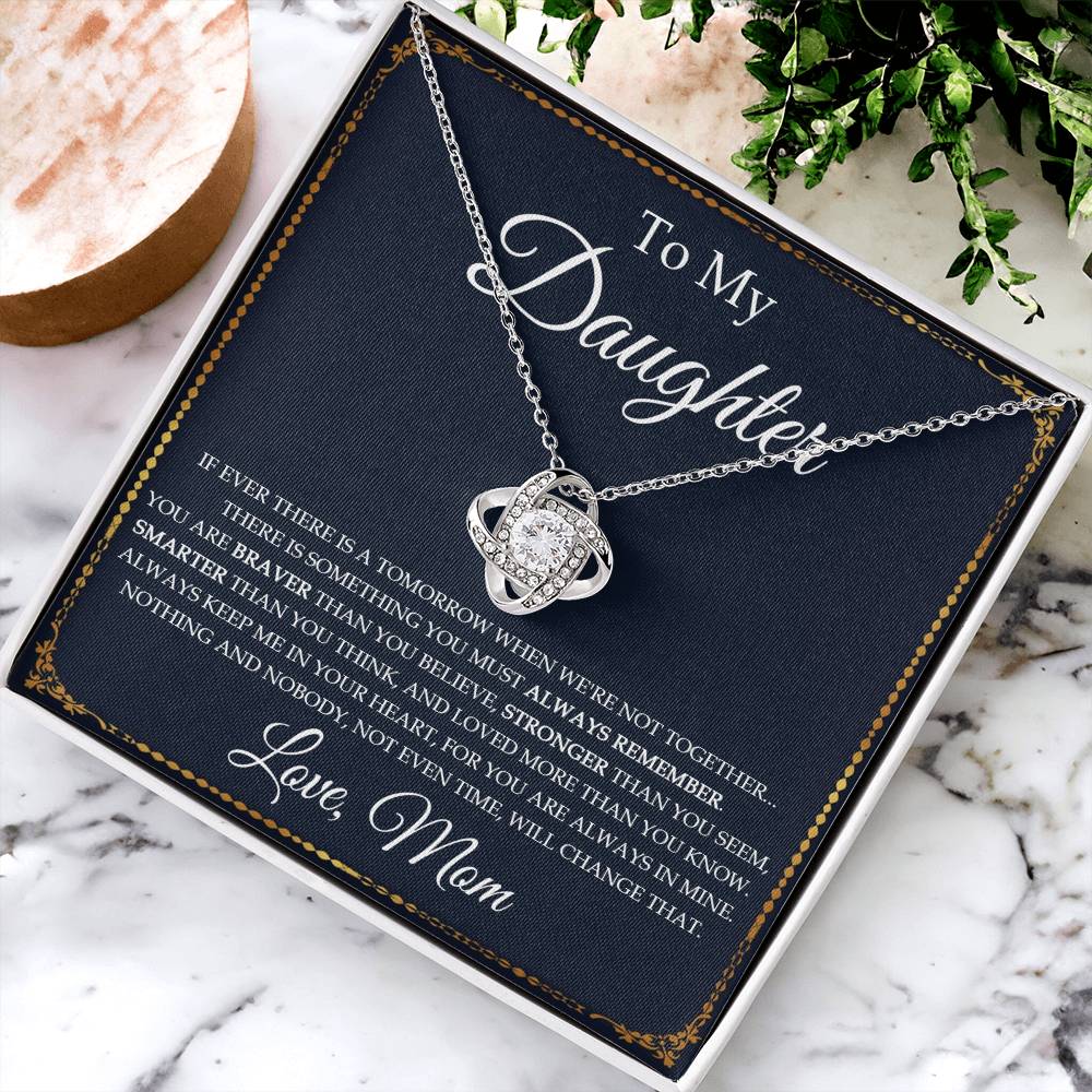 To My Daughter Necklace Gift For Daughter From Mom Daughter Gift From Mom Daughter Birthday Unique Grown Up Da Love Knot Necklace