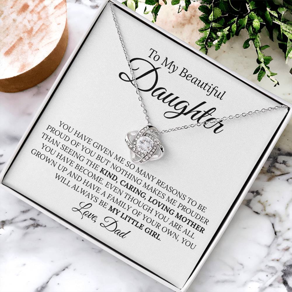 Heartfelt Mother's Day Gift For Daughter 2 Love Knot Necklace