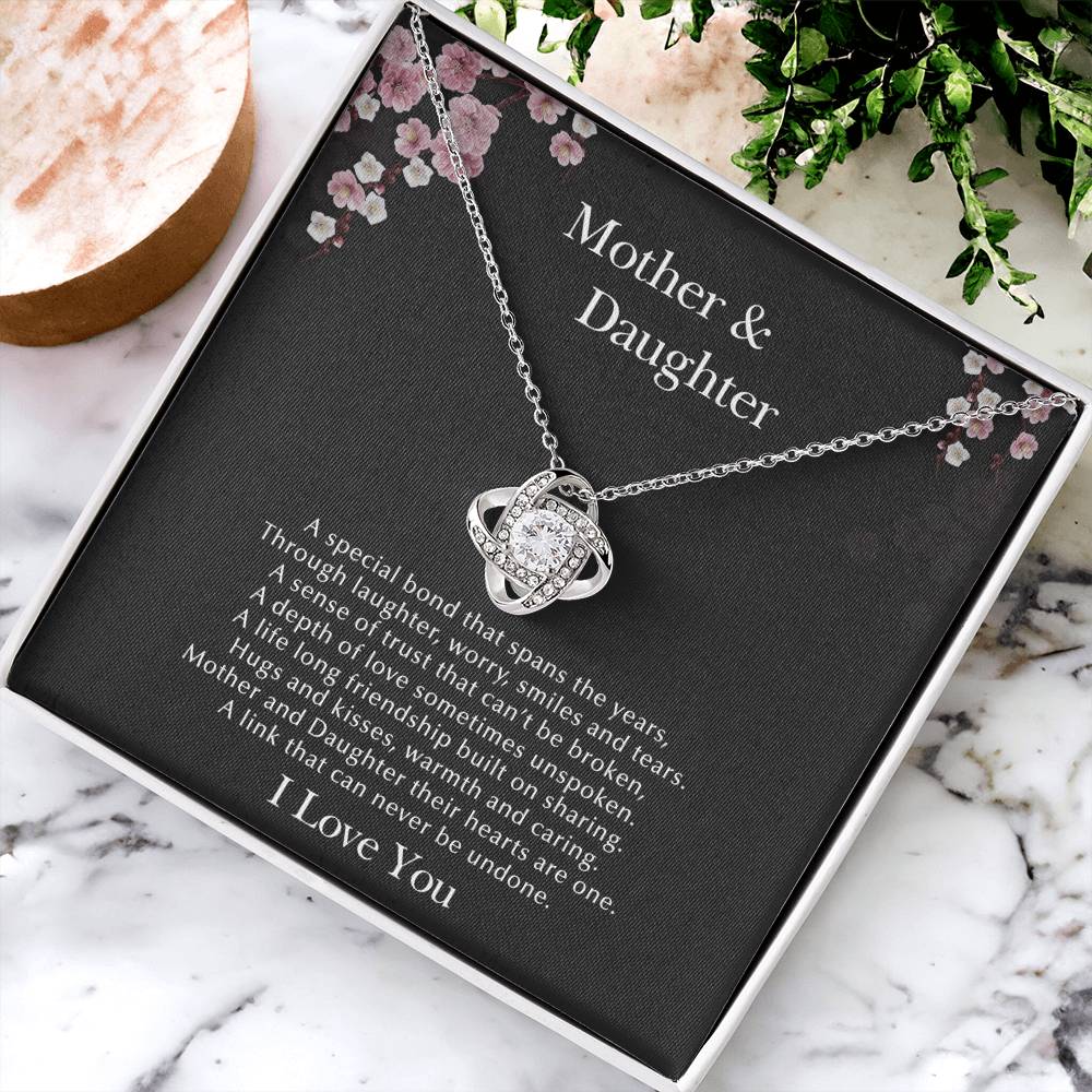 Mother & Daughte Love Knot Necklace