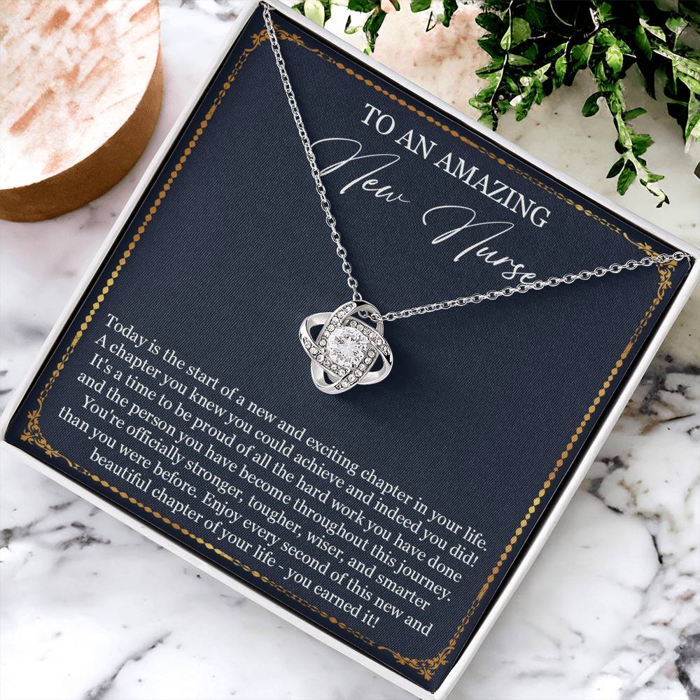 Graduation Gift Necklace For Her Nurse Graduation Gift Graduation Gift For Nurse Class O Love Knot Necklace