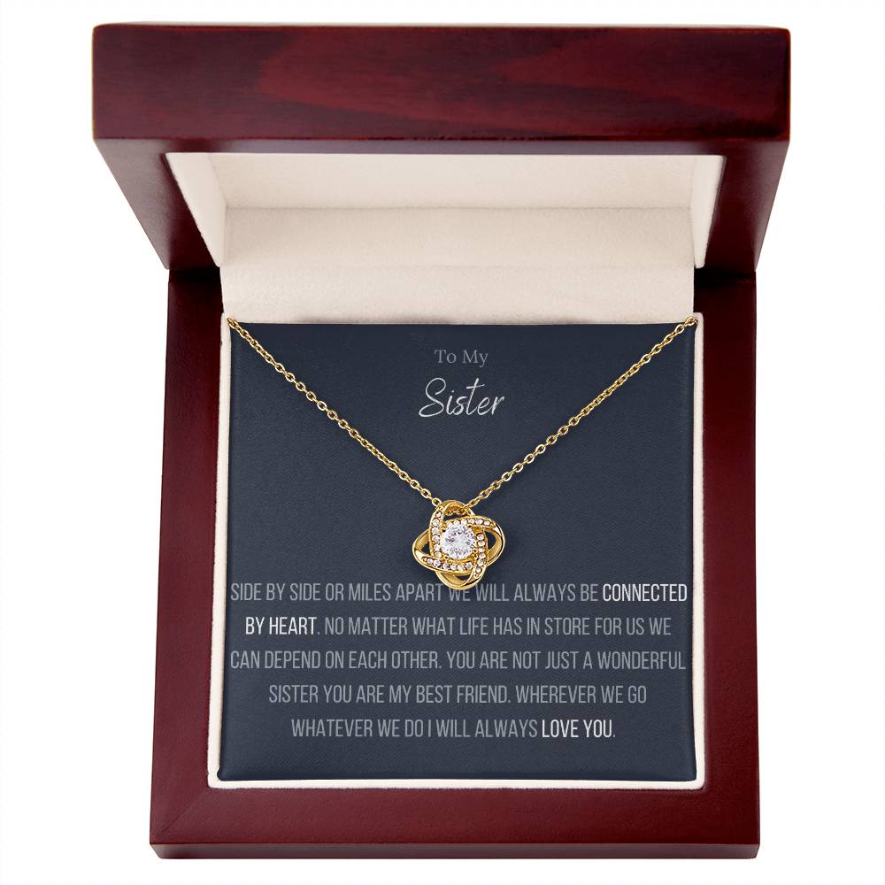 To My Sister - The Infinity Love Knot Necklace  Love Knot Necklace