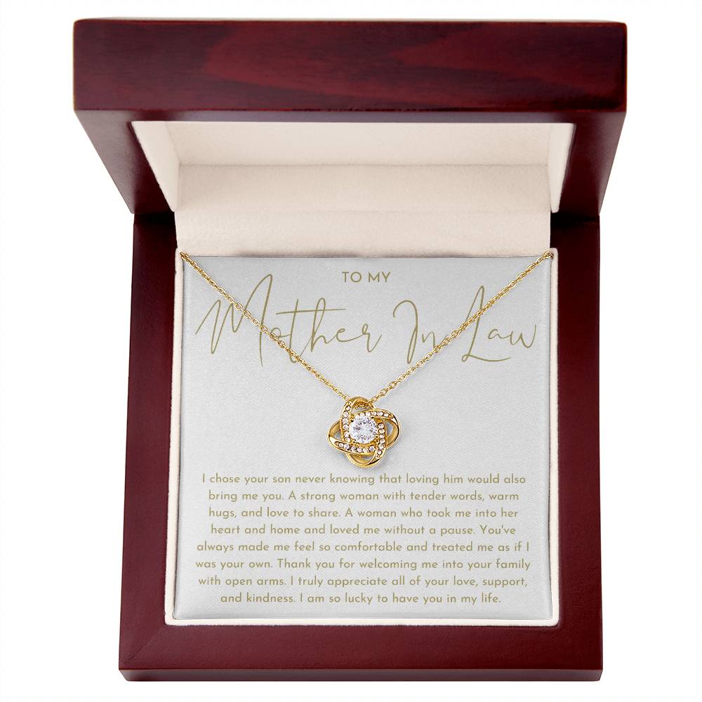 Mother In Law Wedding Gift - Love Knot Necklace Love Knot Necklace