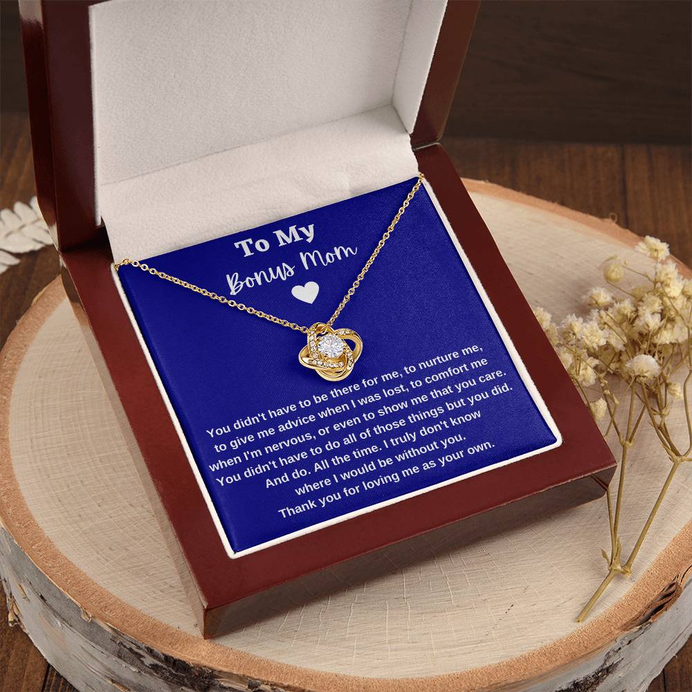 Gift For Bonus Mom - Loveknotnecklace 1 Love Knot Necklace