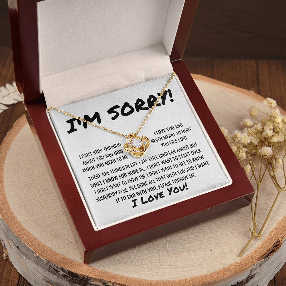 You Are The One Apology Necklace 1 Love Knot Necklace