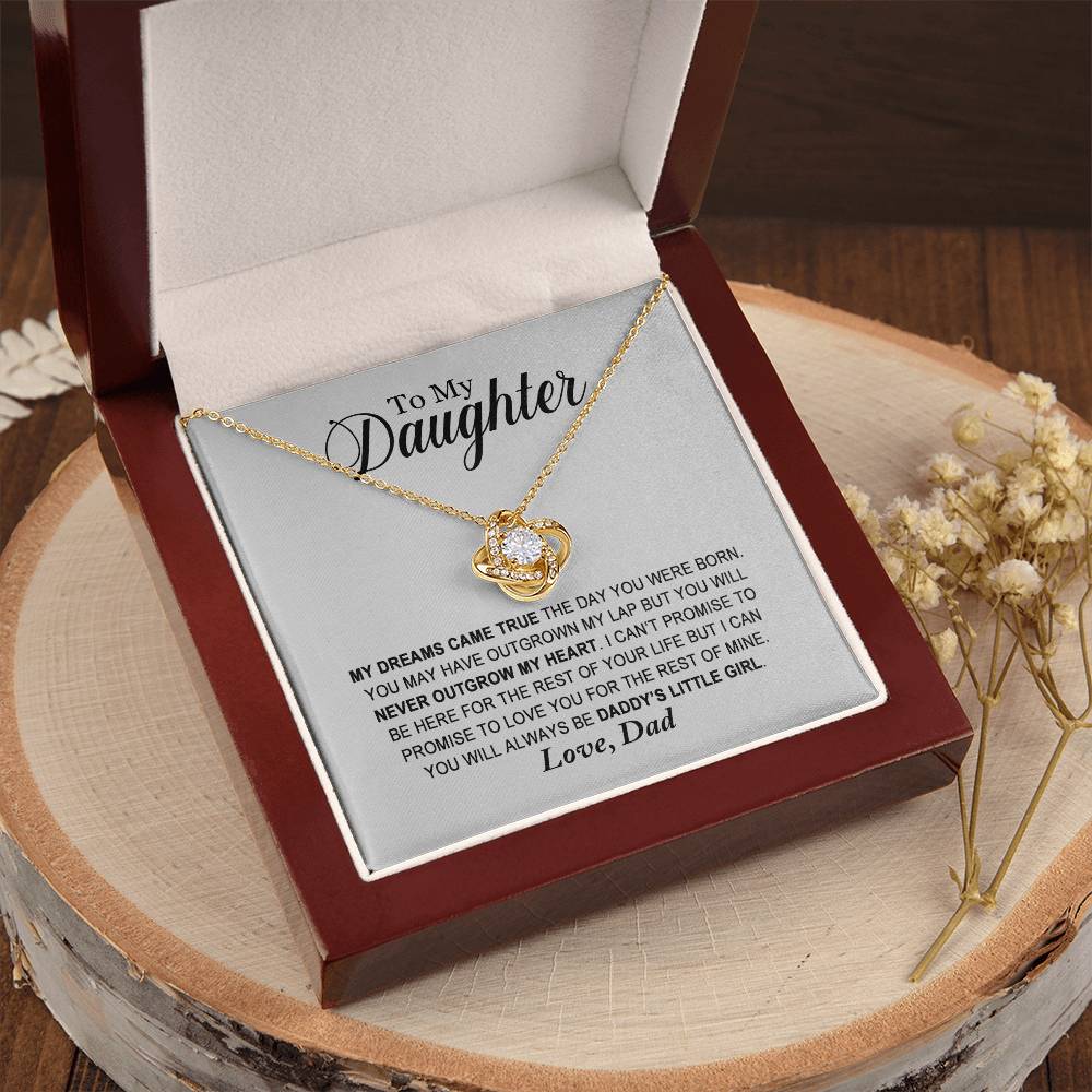 Daughter - You Will Always Be Daddy's Little Girl - Ne(1) Love Knot Necklace