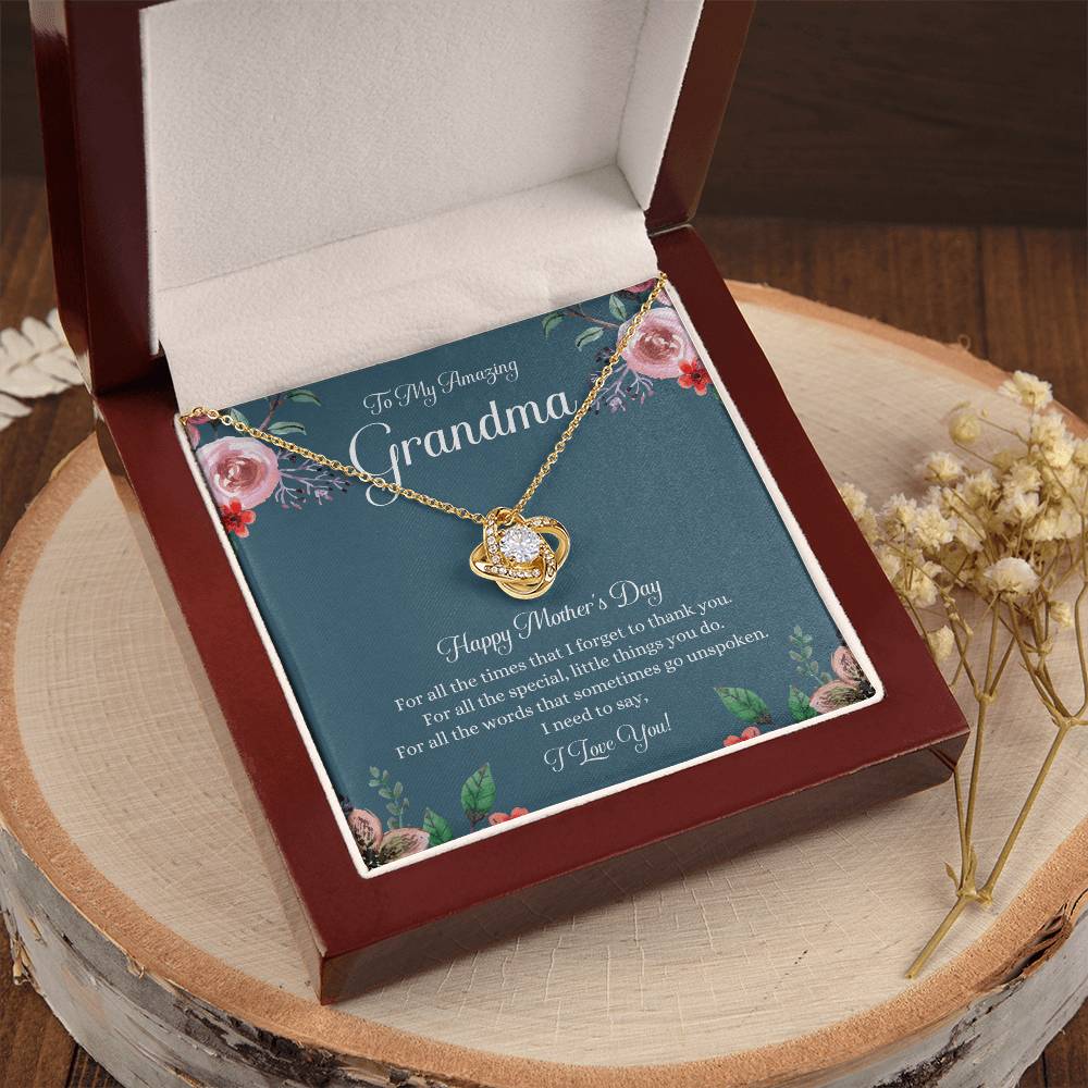 Mothers Day Gift For Grandma Grandma Mothers Day Gift Grandma Necklace Gift On Mothers Day Mothers Day Jewelry For Grandma Love Knot Necklace