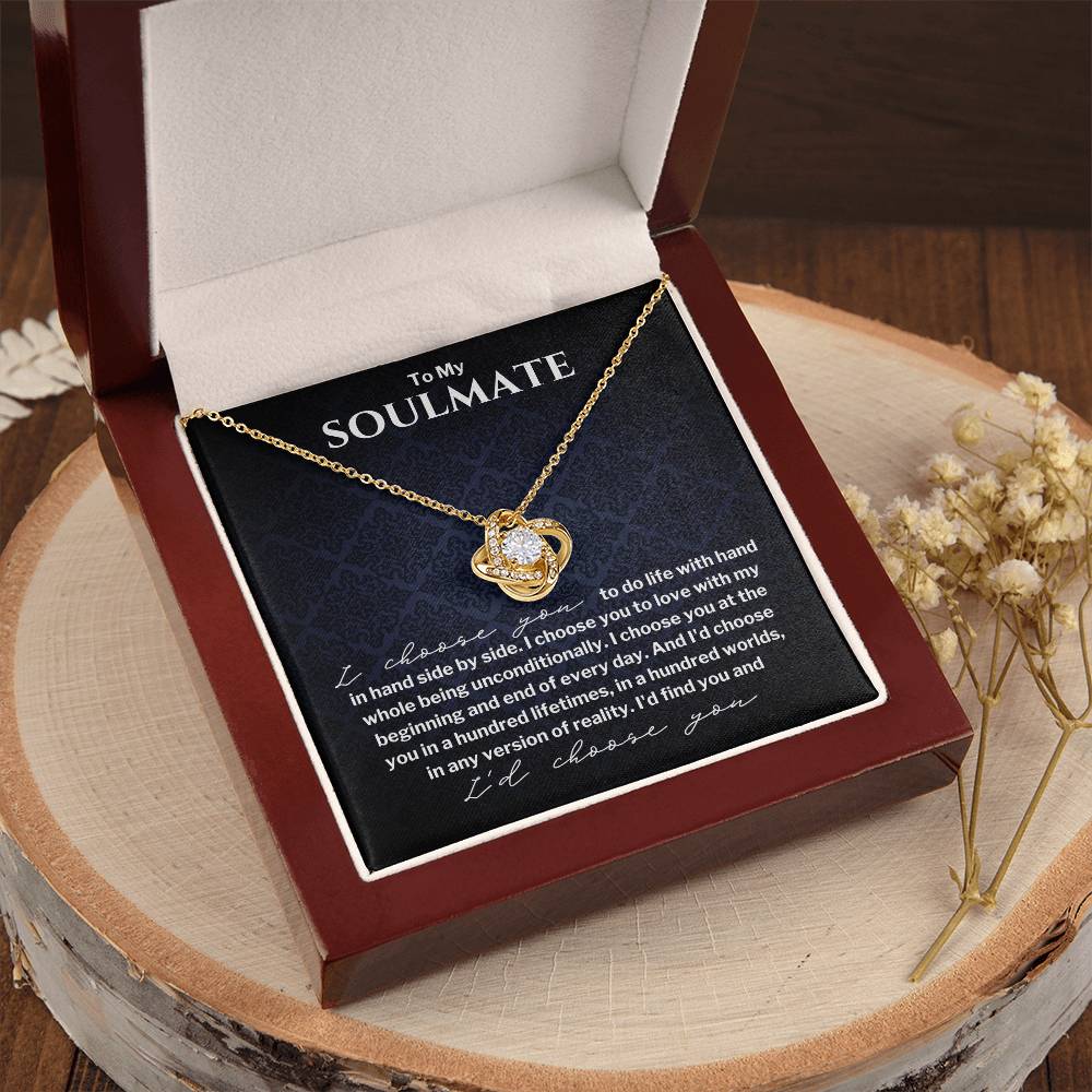 Soulmate - I Choose  Love Knot Necklace