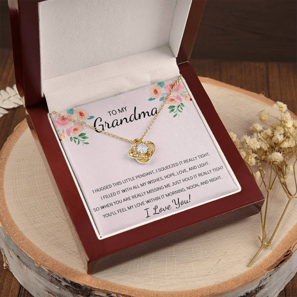 Grandma Necklace Gifts For Grandma From Granddaughter Or Grandson Mothers Day Gift Ideas For Grandma Love Knot Necklace