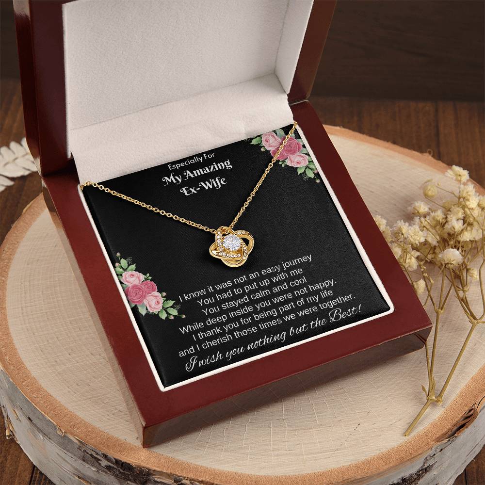 The  Ex-Wife Divorced Departing Gift Former Wife For My Ex Birthday Mother's Day Breakup Gift Friendship P Love Knot Necklace