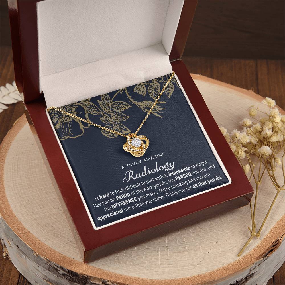 Gift For Radiology Radiology Gift Radiology Appreciation Gift Love Knot Necklace