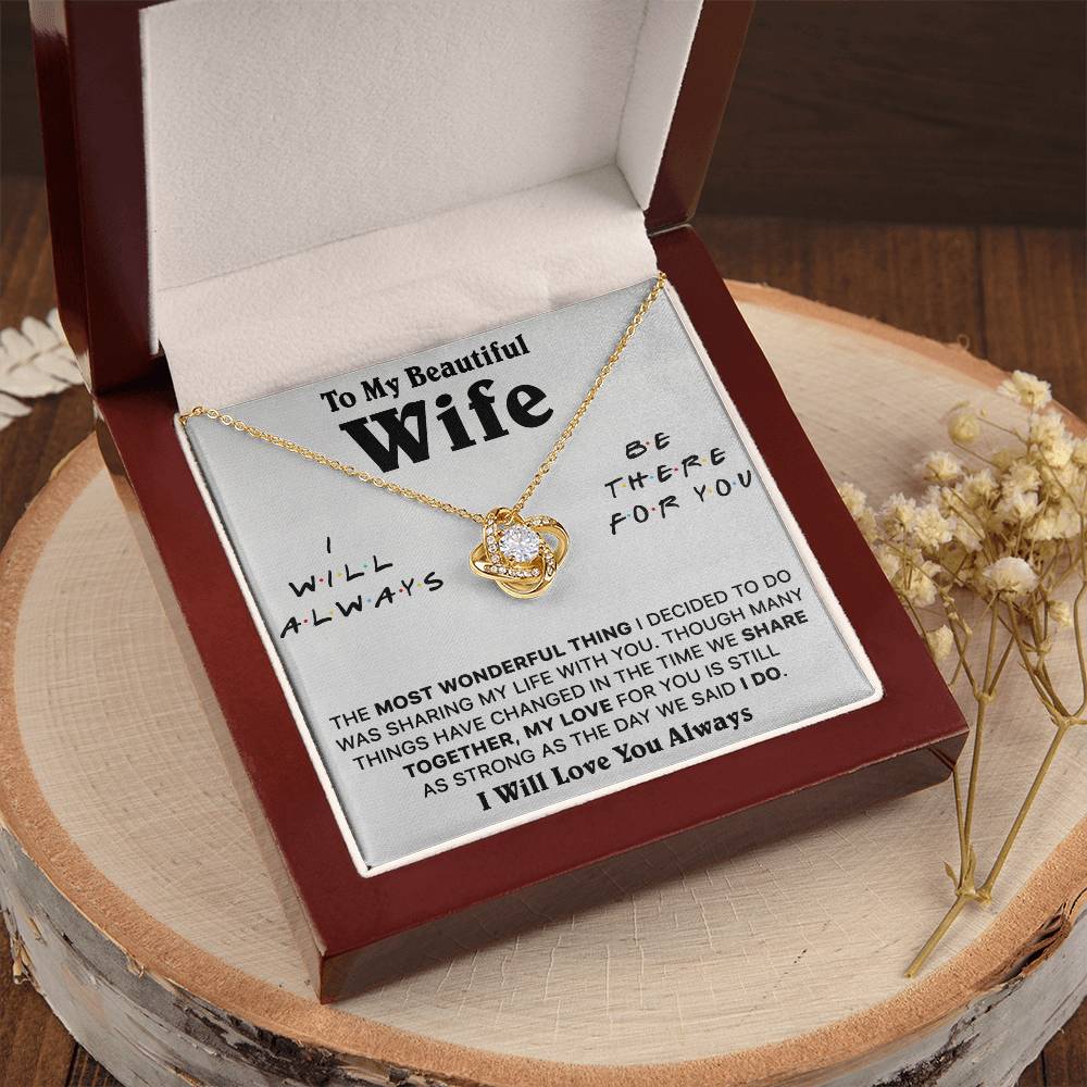 Gift For Wife Lux Be There I Do Love Knot Necklace Love Knot Necklace