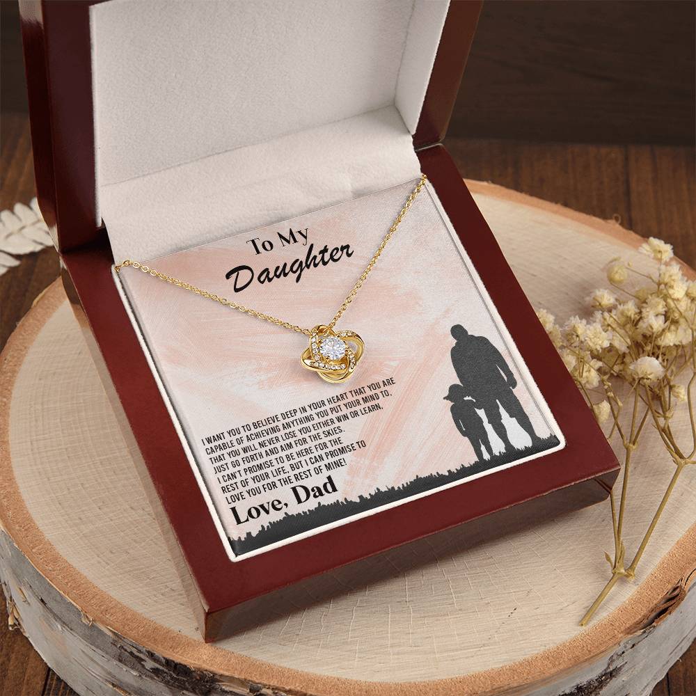 I Want You To Believe Deep In Your Heart ❤️ Love Knot Necklace