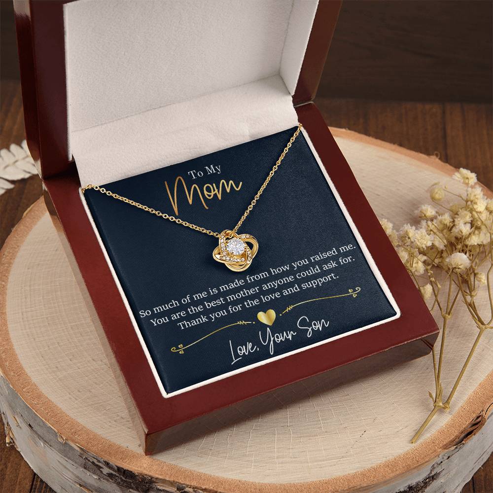 Mom - Thank You - Son 1 Love Knot Necklace