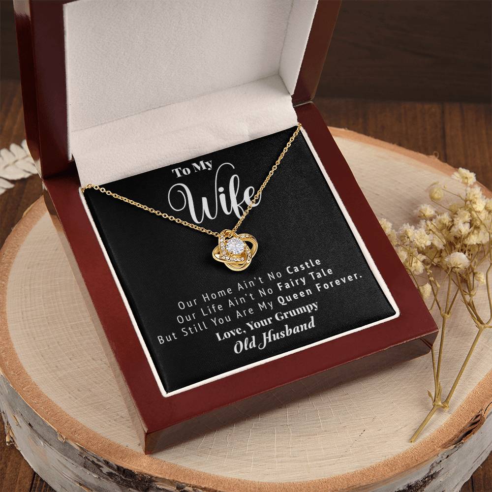 Love Your Grumpy H Love Knot Necklace