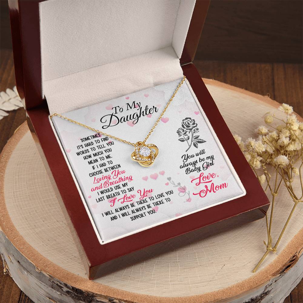 To My Daughter Amazing Gift Daughter Gift From Mom Anniversary Lovingly Mom Birthday Gift Daughter Graduation Gift Gro Love Knot Necklace